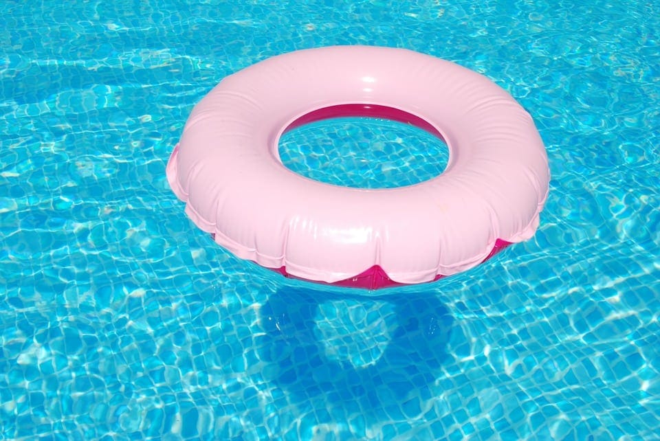 Float Pool Nurses, Let’s Talk About Float Pool Nurses, Circle Flotation device in pool